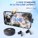 Wireless Gaming Earbuds Compatible with PS5/4, Meta Quest 3S/Quest 3/Quest 2, 25Ms Low-Latency, 2.4Ghz Bluetooth for Steam Deck, Switch, PC (USB-C Dongle Included) - Vega T1