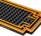 24" X 4" Premium Cocktail Bar Mat Bumper - Rail Service Mat with Gold Border - Durable Stylish Spill Mat for Kitchen, Home, and Mobile Bars, Mixologists, and Cocktail Enthusiasts