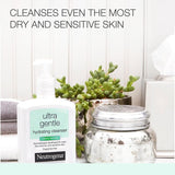 Neutrogena Ultra Gentle Hydrating Facial Cleanser, Non-Foaming Face Wash for Sensitive Skin, Gently Cleanses Face without over Drying, Oil-Free, Soap-Free, Fragrance-Free, 12 Fl. Oz