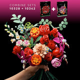 LEGO Botanicals Bouquet of Roses Artificial Flowers - Fake Red Roses Building Set for Adults, Ages 18+ - DIY Kit for Home Decoration - Floral Birthday Gift Idea - 10328