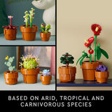 LEGO Botanicals Tiny Plants - Artificial, Fake Indoor Plant Building Set for Home, Kitchen, Desk Decoration, Adults Ages 18+ - Creative Birthday Gift for Plant-Lovers - 10329