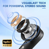 Wireless Gaming Earbuds Compatible with PS5/4, Meta Quest 3S/Quest 3/Quest 2, 25Ms Low-Latency, 2.4Ghz Bluetooth for Steam Deck, Switch, PC (USB-C Dongle Included) - Vega T1