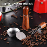51Mm Espresso Accessories Kit,316 Stainless Steel WDT Tool Espresso,Dosing Funnel and Puck Screen Set,Espresso Distribution Tool,Espresso Coffee Stirrer for Barista
