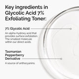 The Ordinary Glycolic Acid 7% Exfoliating Toner, Brightening and Smoothing Daily Toner for More Even-Looking Skin Tone