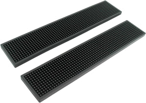 17.5X3.5 Inches Long PVC Bar Rail Mat Non-Slip Serving Spill Mat (Pack of 2)