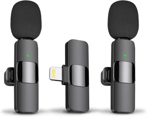 MAYBESTA Professional Wireless Lavalier Lapel Microphone for Iphone, Ipad - Cordless Omnidirectional Condenser Recording Mic for Interview Video Podcast Vlog Youtube