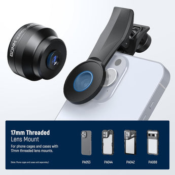 NEEWER 60Mm Telephoto Lens with 17Mm Thread Phone Lens Clip & 67Mm Filter Adapter Ring, 2X Magnification Compatible with Iphone Samsung, LS-41 PRO