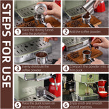 51Mm Espresso Accessories Kit,316 Stainless Steel WDT Tool Espresso,Dosing Funnel and Puck Screen Set，Espresso Distribution Tool,Espresso Coffee Stirrer for Barista