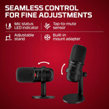 Hyperx Solocast – USB Condenser Gaming Microphone, for PC, PS4, PS5 and Mac, Tap-To-Mute Sensor, Cardioid Polar Pattern, Great for Streaming, Podcasts, Twitch, Youtube, Discord,Black