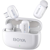 BOYA Mini Wireless Lavalier Microphone for Android/Tablets/Pc with USB C Plug,Noise Reduction,30H Battery Life with Charging Case,Ai Voice Changer,Lapel Microphone Wireless for Video Recording Podcast