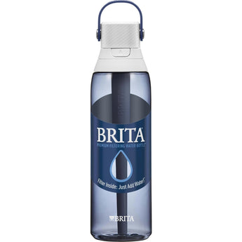Brita Hard-Sided Plastic Premium Filtering Water Bottle, Bpa-Free, Reusable, Replaces 300 Plastic Water Bottles, Filter Lasts 2 Months or 40 Gallons, Includes 1 Filter, Night Sky - 26 Oz.