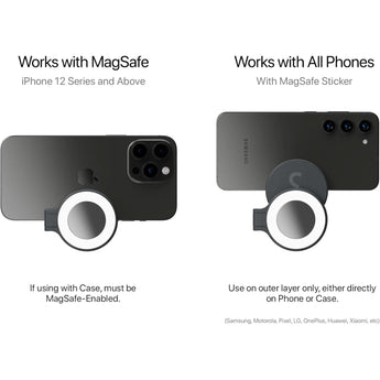 Shiftcam Snapgrip Creator Kit - Includes Snapgrip, Snaplight, Snappod and Carry Pouch - Magnetic Mount Snaps on to Any Phone | Midnight