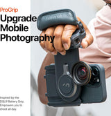 Shiftcam Progrip Starter Kit - DSLR Style Mobile Battery Grip - Wireless Shutter Button - Built in Powerbank - Qi Wireless Charging - Freestanding Dock - Tripod Mount - Android and Iphone Camera Grip