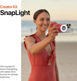 Shiftcam Snapgrip Creator Kit - Includes Snapgrip, Snaplight, Snappod and Carry Pouch - Magnetic Mount Snaps on to Any Phone | Midnight