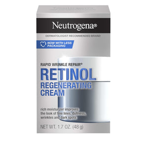 Neutrogena Rapid Wrinkle Repair Retinol Face Moisturizer, Daily Anti-Aging Face Cream with Retinol & Hyaluronic Acid to Fight Fine Lines, Wrinkles, & Dark Spots, 1.7 Oz