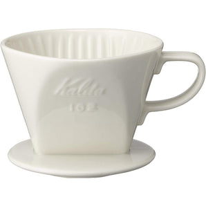 Kalita - 2001 Kalita 102 Ceramic Dripper Coffee Dipper, White