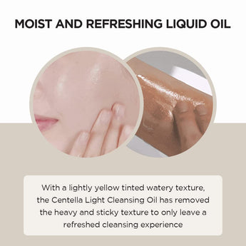 SKIN1004 Madagascar Centella Light Cleansing Oil 6.76 Fl.Oz, 200Ml | Gentle Oil Cleanser for Face, Korean Facial Cleanser, Double Cleansing