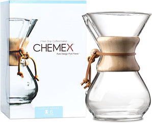 CHEMEX Bundle - 6-Cup Classic Series - 100 Ct Square Filters - Exclusive Packaging