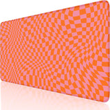 Icasso Checkered Desk Mat, Cute XXL Large Mouse Pad for Desk, Anti-Slip Big Mousepad with Stitched Edges, Keyboard Mat for Computer Desktop (Retro Checkered)