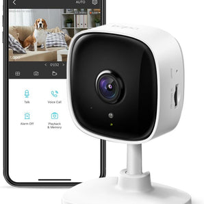 Tp-Link Tapo 1080P Indoor Security Camera for Baby Monitor, Dog Camera W/Motion Detection, 2-Way Audio Siren, Night Vision, Cloud & SD Card Storage, Works W/Alexa & Google Home (Tapo C100)