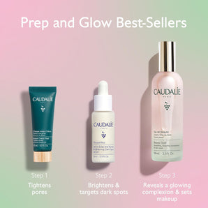 Caudalie Prep & Glow Best-Sellers Skin Care Set - Full-Size Beauty Elixir + FREE Instant Detox Mask 15Ml + FREE Vinoperfect Radiance Serum 10Ml