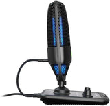 ROCCAT Torch USB Microphone, Studio-Grade Audio, PC Computer Gaming Wired Mic, RGB AIMO Lighting with Indicator, for Streaming, Recording, Podcasting, Quick Mute, Boom Arm Compatible, Black