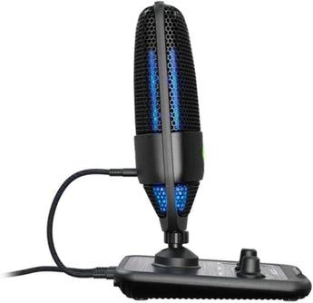 ROCCAT Torch USB Microphone, Studio-Grade Audio, PC Computer Gaming Wired Mic, RGB AIMO Lighting with Indicator, for Streaming, Recording, Podcasting, Quick Mute, Boom Arm Compatible, Black