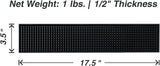 17.5X3.5 Inches Long PVC Bar Rail Mat Non-Slip Serving Spill Mat (Pack of 2)