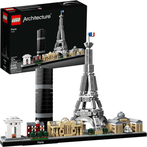 LEGO Architecture Paris Model Building Set - Detailed Display Building Blocks for Kids, Boys and Girls, Ages 12+ - Gift for Travelers - 21044