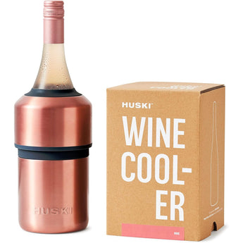 Huski Wine Chiller | Award Winning Iceless Design | Keeps Wine Cold up to 6 Hours | Wine Accessory | Next Generation Ice Bucket | Fits Some Champagne Bottles | Perfect Gift for Wine Lovers (Stainless)
