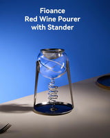 Premium Wine Aerator Pourer with Sediment Filter - Fast Decanter for Red and White Wine with Stander, Bpa-Free Glasses, No-Drip Design - Perfect Wine Purifier for Wine Lovers & Sommeliers