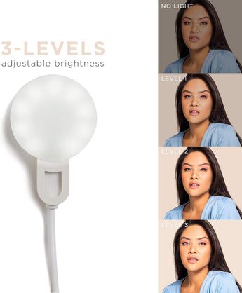 Selfie Mini - Rechargeable Selfie Ring Light for Mobile Phone or Laptop | 3 Adjustable Modes | Bright Leds Perfect for Tiktok, Influencers, Stories, Photos, Videos, & Vlogs