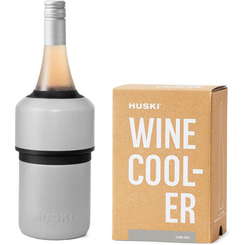 Huski Wine Chiller | Award Winning Iceless Design | Keeps Wine Cold up to 6 Hours | Wine Accessory | Next Generation Ice Bucket | Fits Some Champagne Bottles | Perfect Gift for Wine Lovers (Stainless)