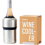 Huski Wine Chiller | Award Winning Iceless Design | Keeps Wine Cold up to 6 Hours | Wine Accessory | Next Generation Ice Bucket | Fits Some Champagne Bottles | Perfect Gift for Wine Lovers (Stainless)