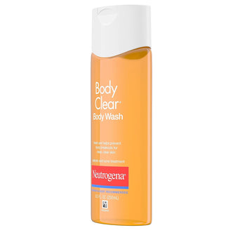 Neutrogena Body Clear Acne Body Wash with Glycerin & 2% Salicylic Acid Acne Medication, Oil-Free Acne Wash for Breakouts on Back, Chest & Shoulders, Non-Comedogenic, 8.5 Fl. Oz, 3 Pack