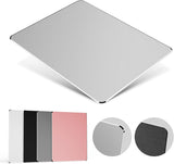 HONKID Hard Metal Mouse Pad for Desk, Aluminum Solid Mouse Pad for Magic Mouse and Macbook Pro/Air with Stable Rubber Base, Firm Mousepad for Travel and Home Office (Black)