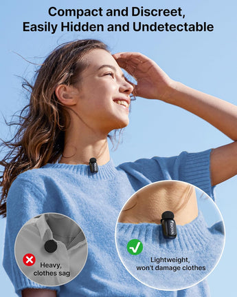 BOYA Mini Wireless Lavalier Microphone for Android/Tablets/Pc with USB C Plug,Noise Reduction,30H Battery Life with Charging Case,Ai Voice Changer,Lapel Microphone Wireless for Video Recording Podcast