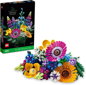 LEGO Botanicals Artificial Wildflower Bouquet - Fake Indoor Flower Building Set for Home, Kitchen, Desk Decoration, Adults Ages 18+ - Birthday Gift Idea - 10313