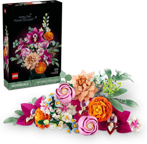 LEGO Botanicals Pretty Pink Flower Bouquet Building Set for Adults - Artificial Flowers for Home Decor, Centerpieces for Tables - Colorful, Unique Gift for Her & Him - 10342