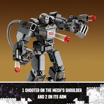 LEGO Marvel War Machine Mech Armor, Buildable Marvel Action Figure Toy for Kids with 3 Stud Shooters, Legendary Character from the MCU, Marvel Gift for Boys and Girls Aged 6 and Up, 76277