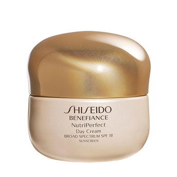 Shiseido Benefiance Nutriperfect Day Cream - 50 Ml - Broad-Spectrum SPF 18 Moisturizer for Mature Skin - Reduces Look of Wrinkles, Age Spots & Uneven Skin Tone