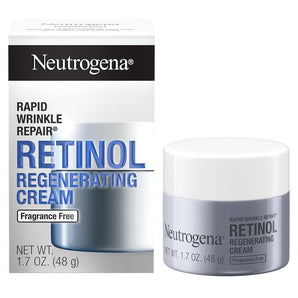 Neutrogena Retinol Face Moisturizer, Rapid Wrinkle Repair, Fragrance Free, Daily Anti-Aging Face Cream with Retinol & Hyaluronic Acid to Fight Fine Lines, Wrinkles, & Dark Spots, 1.7 Oz