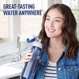 Brita Hard-Sided Plastic Premium Filtering Water Bottle, Bpa-Free, Reusable, Replaces 300 Plastic Water Bottles, Filter Lasts 2 Months or 40 Gallons, Includes 1 Filter, Night Sky - 26 Oz.