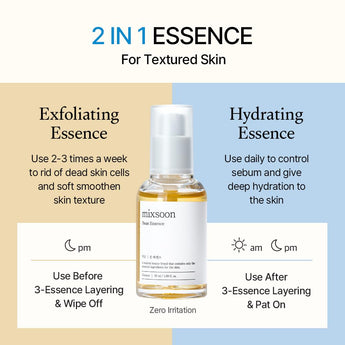 Mixsoon Bean Essence Exfoliante Hidratante Serum Ácido Hialurónico