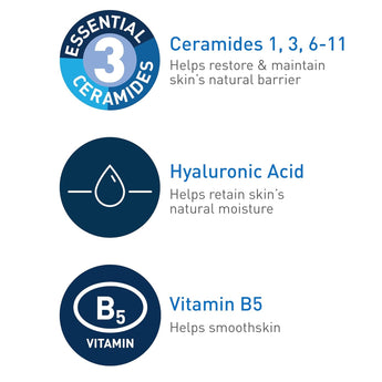 Cerave Hyaluronic Acid Serum for Face with Vitamin B5 and Ceramides, Hydrating Face Serum for Dry Skin, Fragrance Free, 1 Ounce