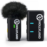 Hollyland Lark M1 Wireless Lavalier Microphone with Noise Cancellation, 656Ft Transmission,8H Battery Life, Compact Wireless Lapel Microphone System for DSLR Cameras/Iphone/Android/Live Streaming