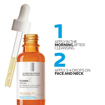 La Roche-Posay Pure 10% Vitamin C Serum for Face with Hyaluronic Acid & Salicylic Acid