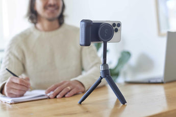 Shiftcam Snapgrip Creator Kit - Includes Snapgrip, Snaplight, Snappod and Carry Pouch - Magnetic Mount Snaps on to Any Phone | Midnight