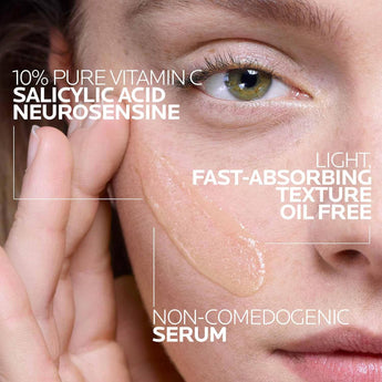 La Roche-Posay Pure 10% Vitamin C Serum for Face with Hyaluronic Acid & Salicylic Acid