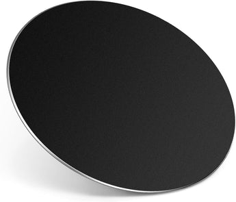 HONKID Hard Metal Mouse Pad for Desk, Aluminum Solid Mouse Pad for Magic Mouse and Macbook Pro/Air with Stable Rubber Base, Firm Mousepad for Travel and Home Office (Black)